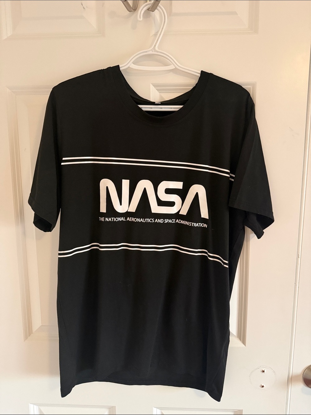Men's NASA Black Logo T-Shirt - Graphic Tee Size Small